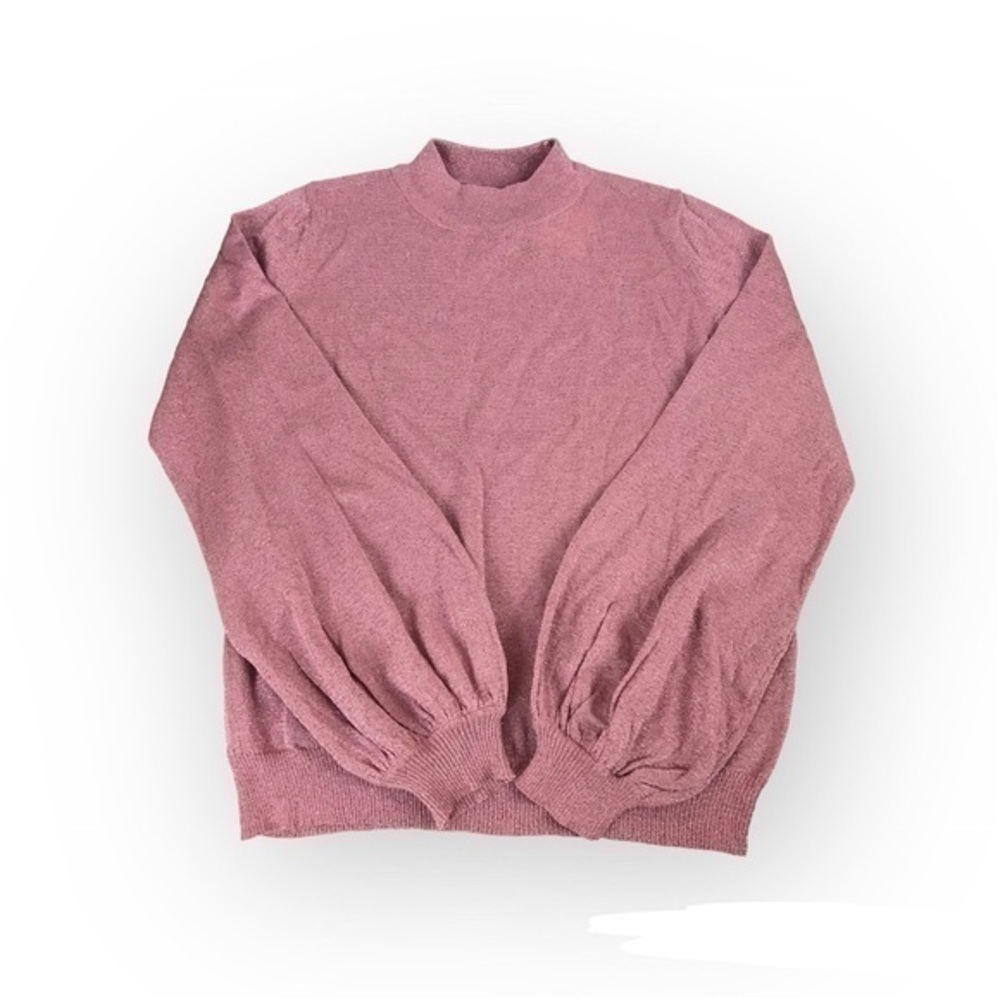 Nwt Lumiere Balloon Sleeve Metallic Sweater Size M